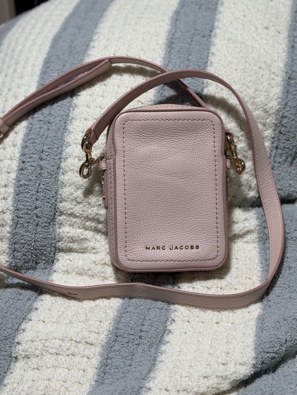 Marc Jacobs Pink Crossbody Bag with Gold Hardware